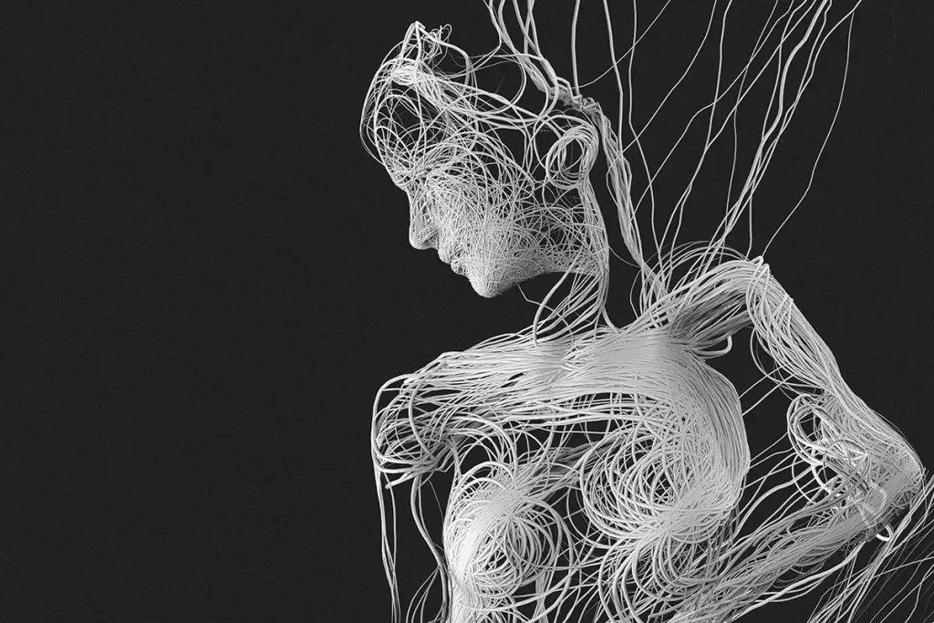 picture of woman made out of fascia